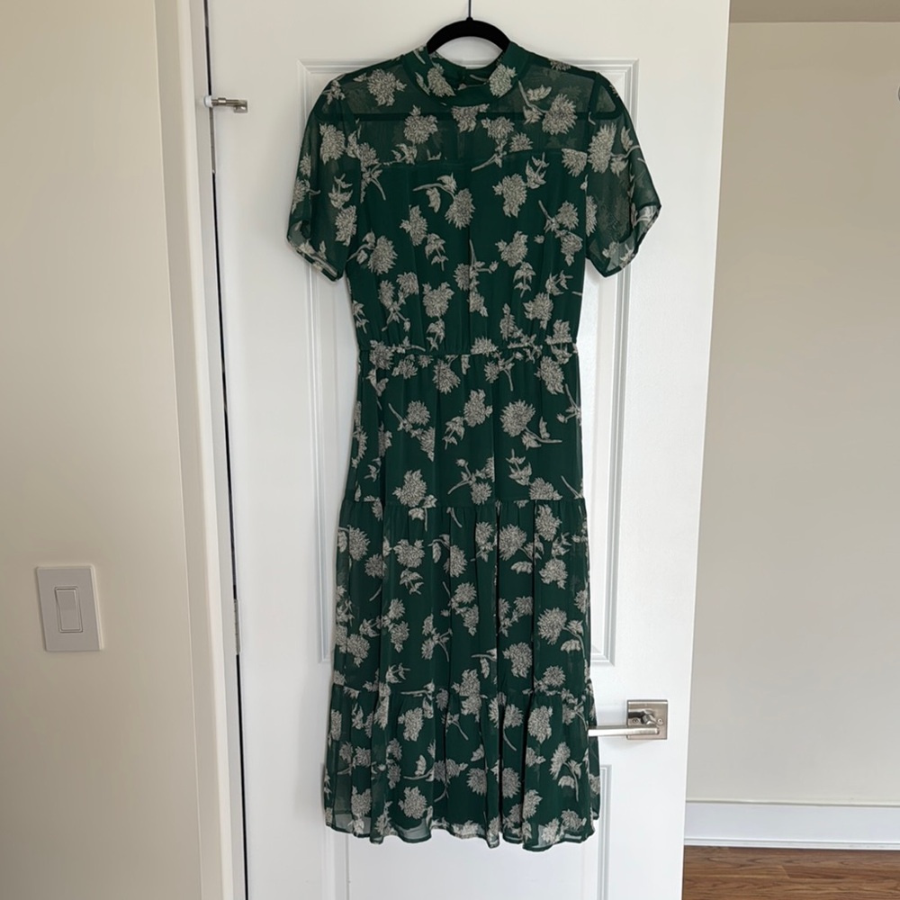 Lulu's Green Sheath Midi Dress for Weddings